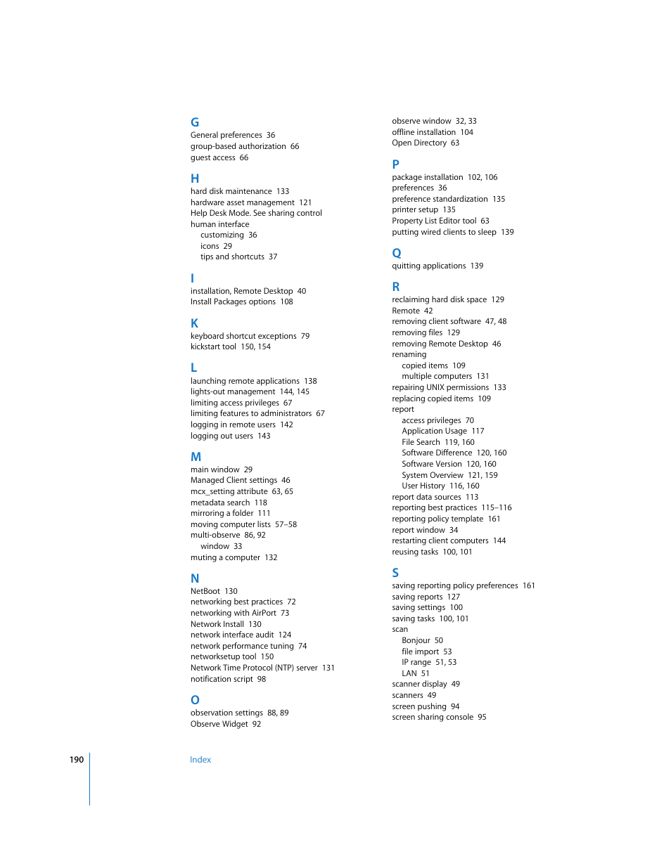Apple Remote Desktop 3.1 User Manual | Page 190 / 191