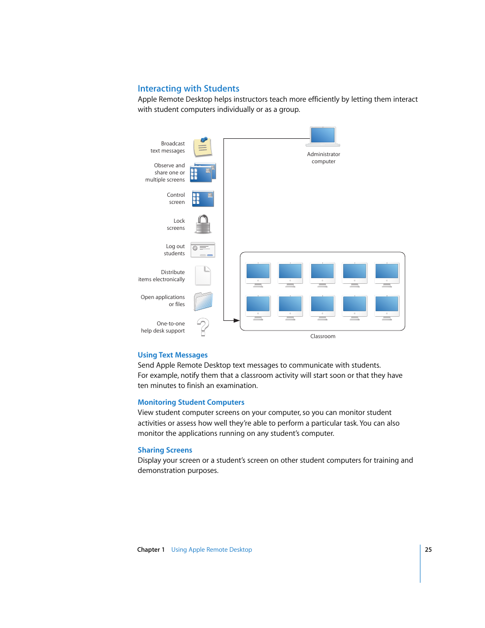 Interacting with students | Apple Remote Desktop 3.1 User Manual | Page 25 / 191