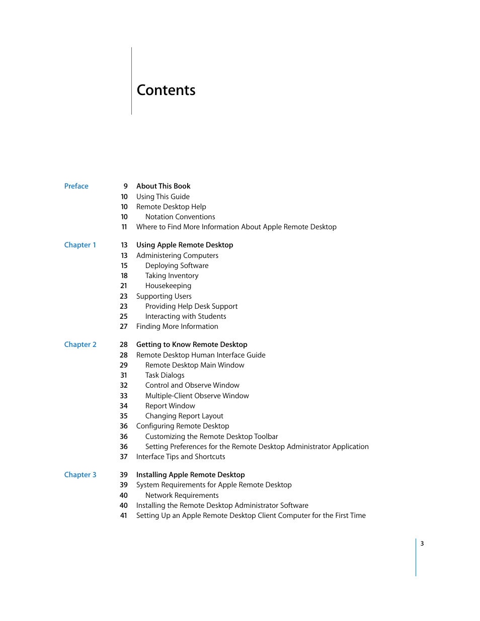 Apple Remote Desktop 3.1 User Manual | Page 3 / 191