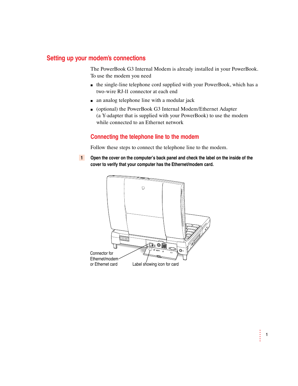Apple Macintosh PowerBook Internal Modem/Ethernet User Manual | 23 pages