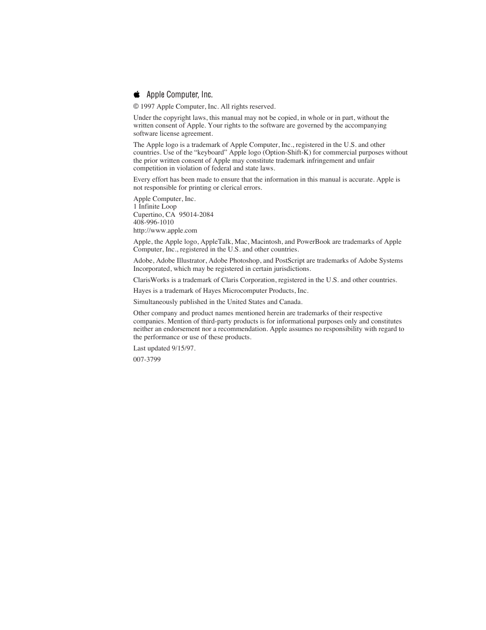 Apple Macintosh PowerBook Internal Modem/Ethernet User Manual | Page 18 / 23