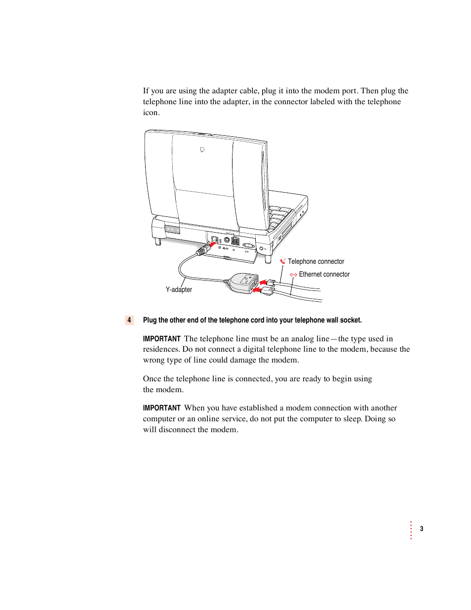 Apple Macintosh PowerBook Internal Modem/Ethernet User Manual | Page 3 / 23