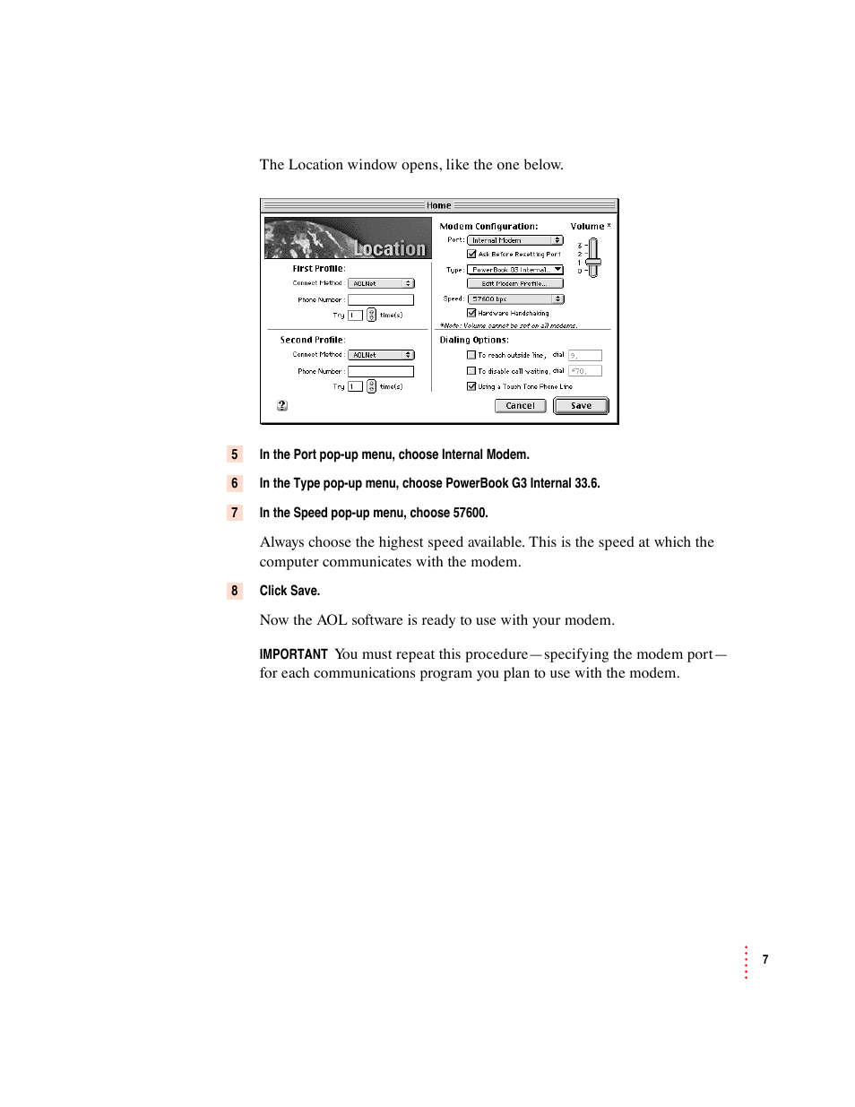 Apple Macintosh PowerBook Internal Modem/Ethernet User Manual | Page 7 / 23