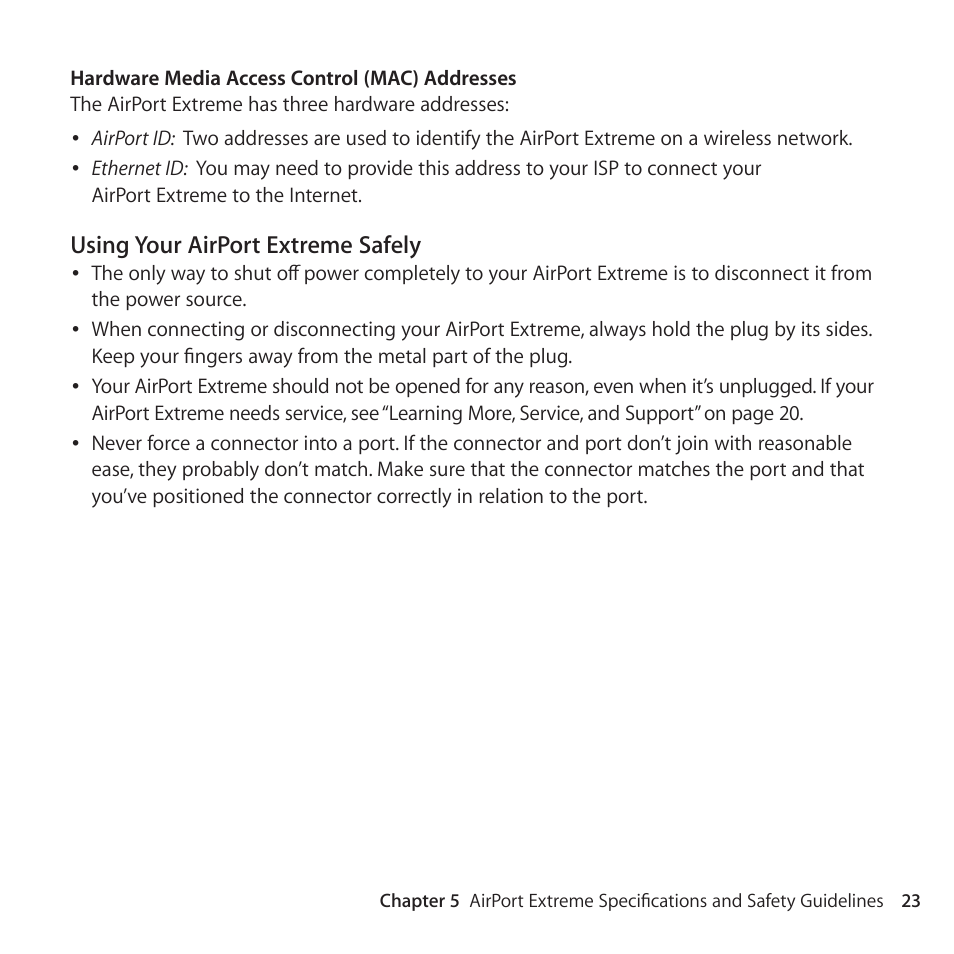 Apple AirPort Extreme 802.11ac User Manual | Page 23 / 32