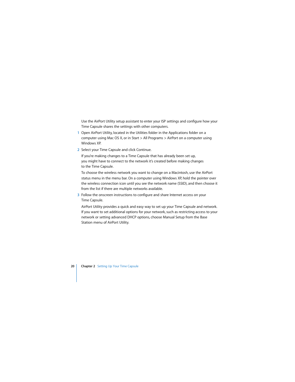 Apple AirPort Time Capsule 802.11n (2nd Generation) User Manual | Page 20 / 40