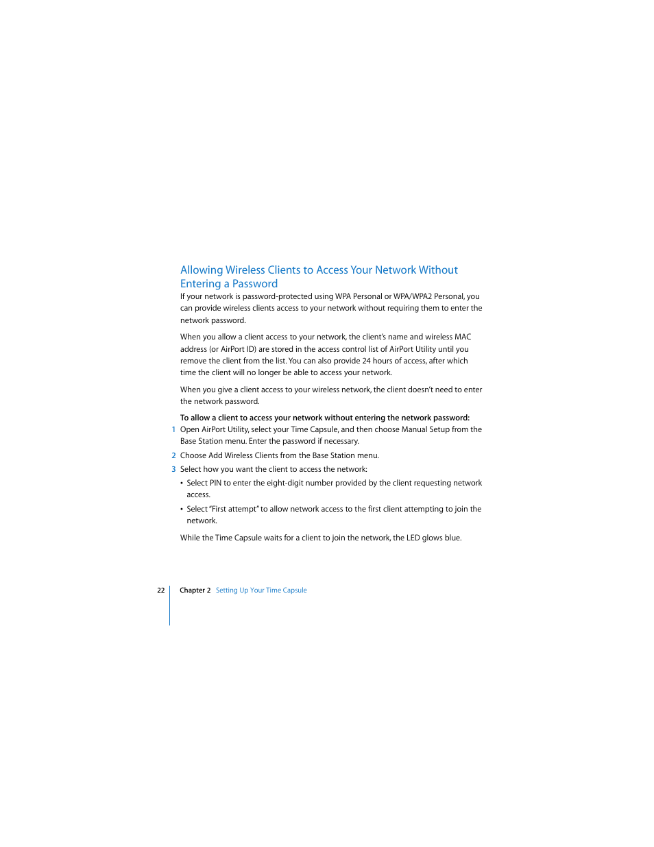 Apple AirPort Time Capsule 802.11n (2nd Generation) User Manual | Page 22 / 40