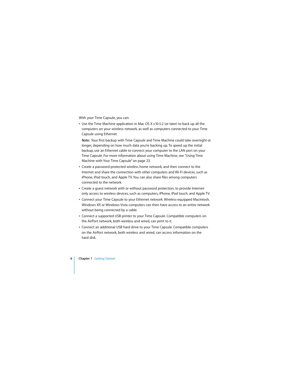 Apple AirPort Time Capsule 802.11n (2nd Generation) User Manual | Page 6 / 40