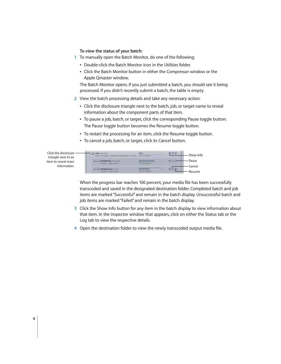 Apple Compressor 3 Batch Monitor User Manual | Page 6 / 9