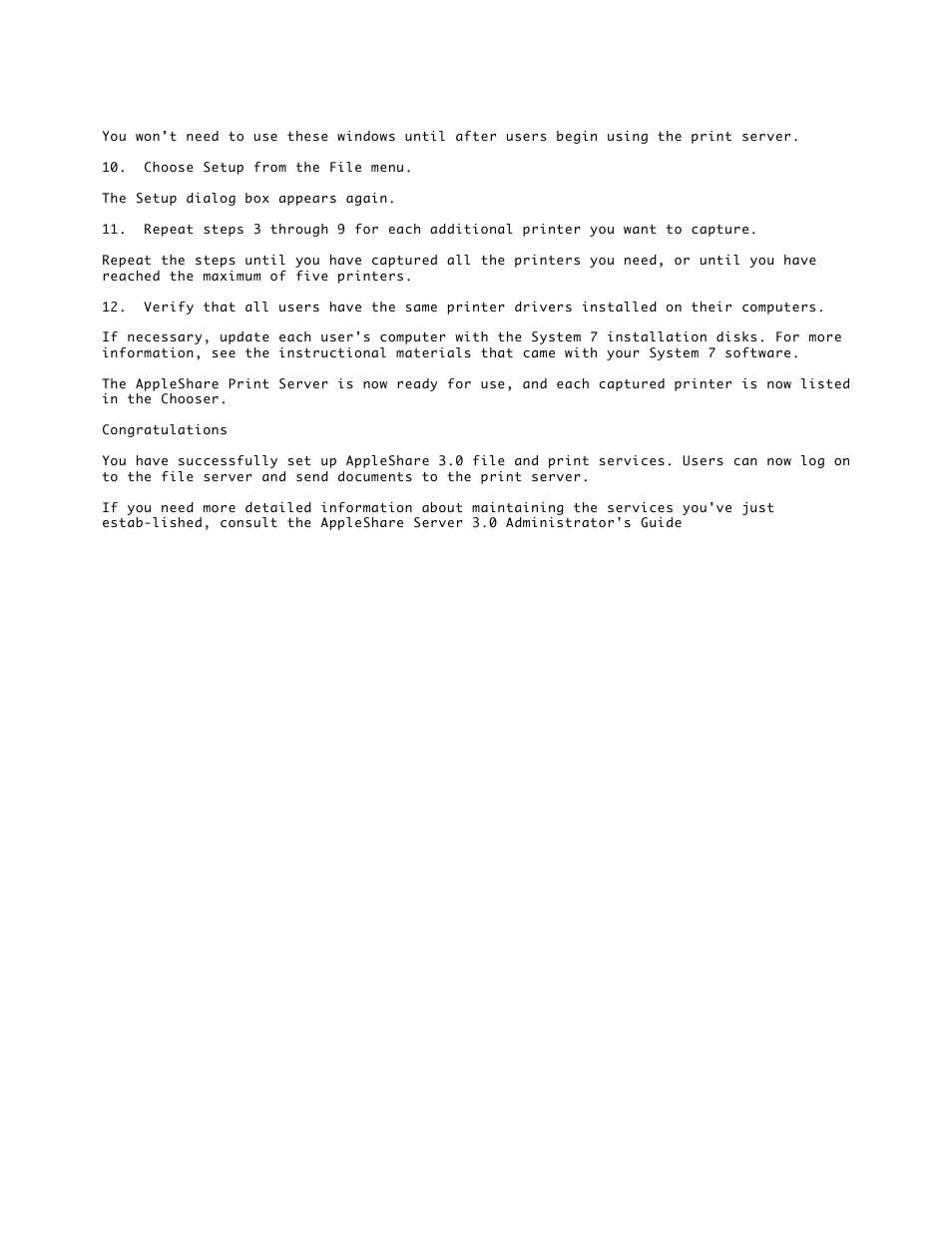 Apple AppleShare Server 3.0 User Manual | Page 10 / 10