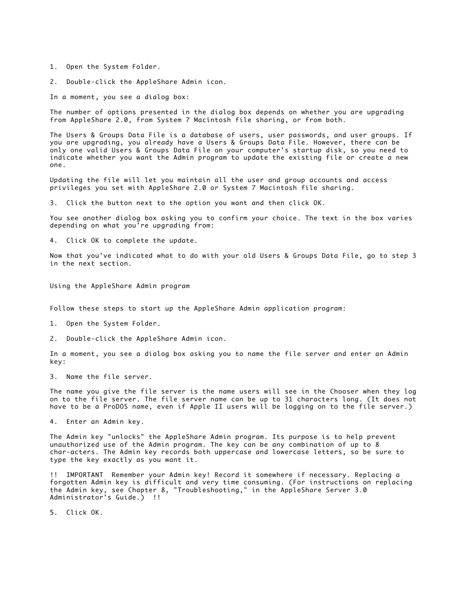 Apple AppleShare Server 3.0 User Manual | Page 3 / 10