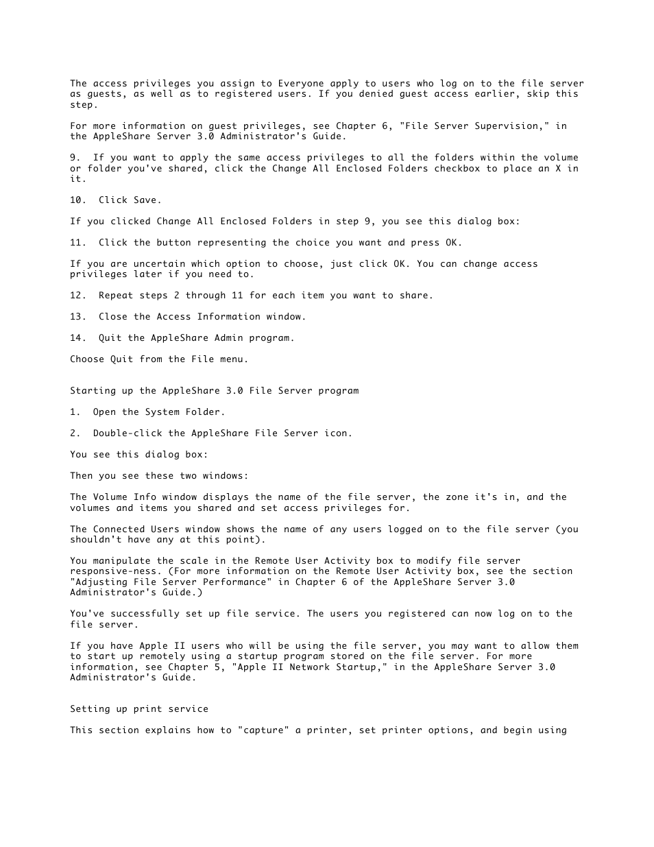 Apple AppleShare Server 3.0 User Manual | Page 8 / 10