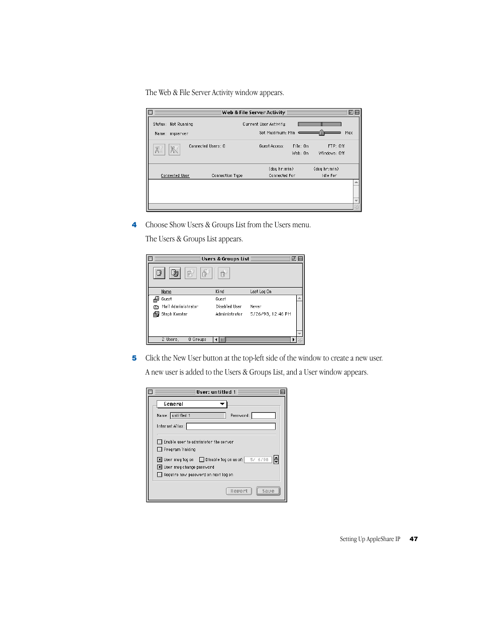 Apple AppleShare IP 6.1 User Manual | Page 47 / 72