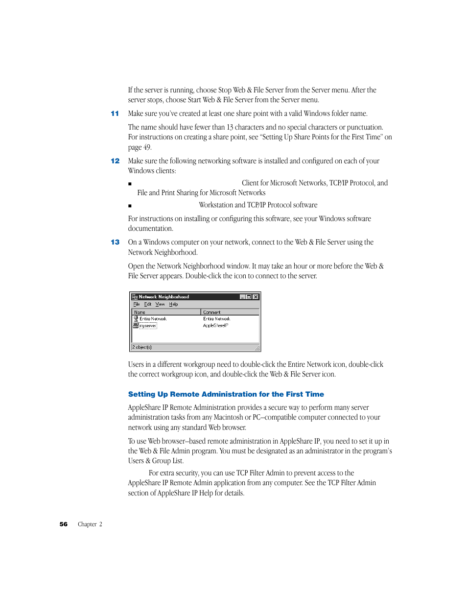 Apple AppleShare IP 6.1 User Manual | Page 56 / 72