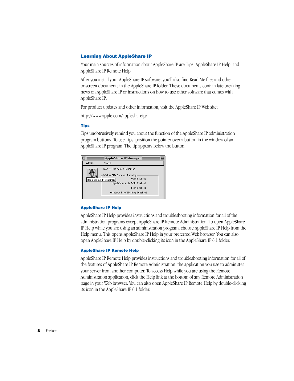 Learning about appleshare ip | Apple AppleShare IP 6.1 User Manual | Page 8 / 72