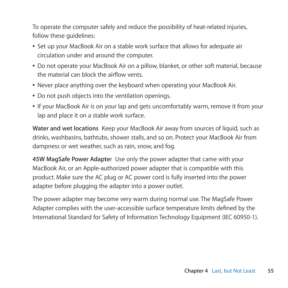 Apple MacBook Air (13-inch, Mid 2011) User Manual | Page 55 / 76