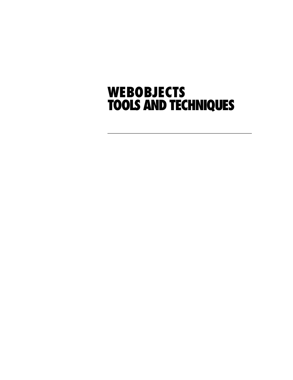 Apple WebObjects 3.5 Tools And Techniques User Manual | 88 pages