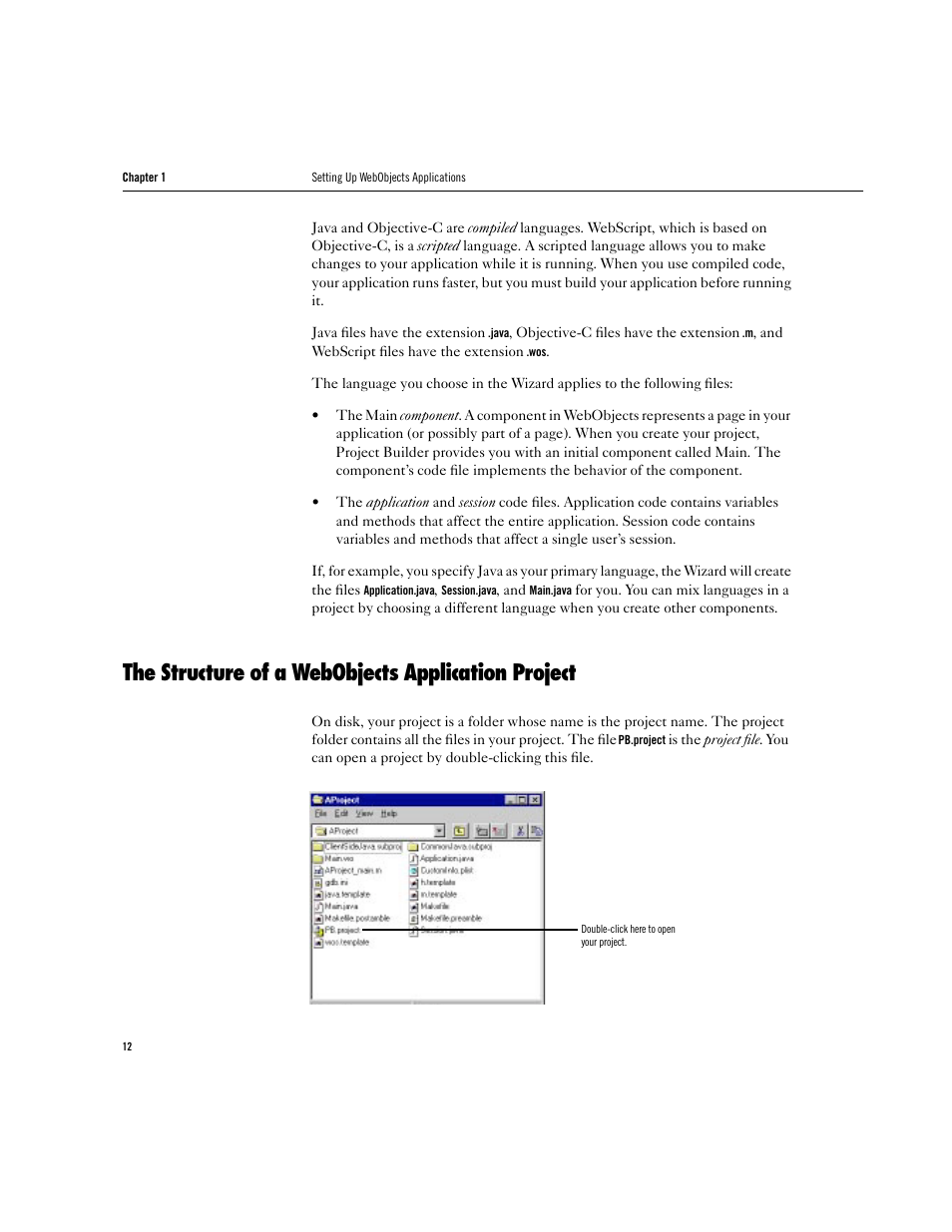 The structure of a webobjects application project | Apple WebObjects 3.5 Tools And Techniques User Manual | Page 12 / 88