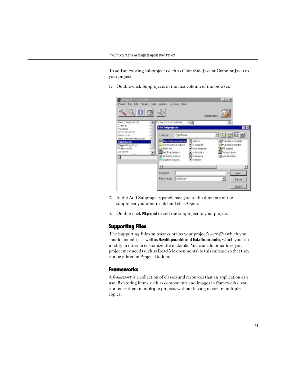 Supporting files, Frameworks | Apple WebObjects 3.5 Tools And Techniques User Manual | Page 19 / 88
