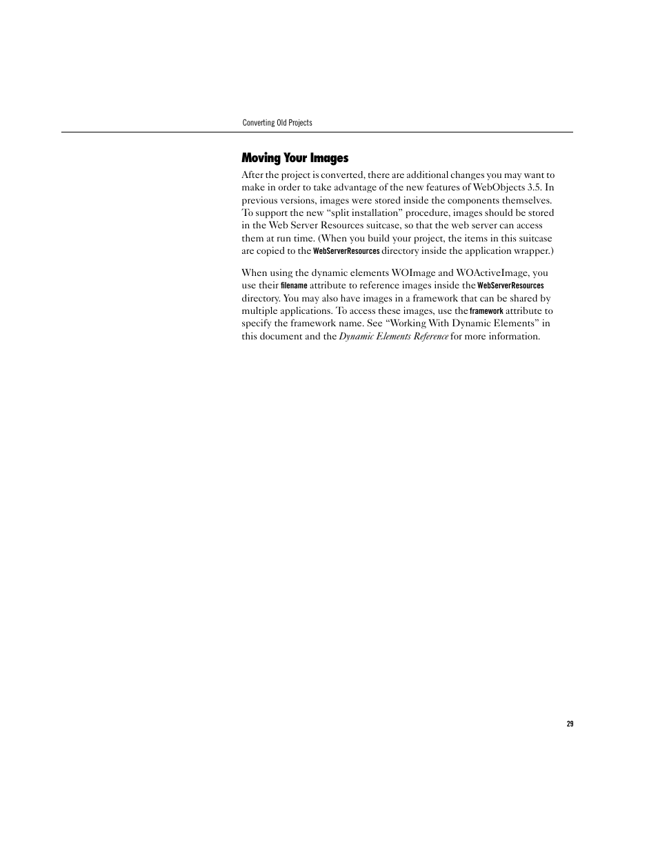 Moving your images | Apple WebObjects 3.5 Tools And Techniques User Manual | Page 29 / 88