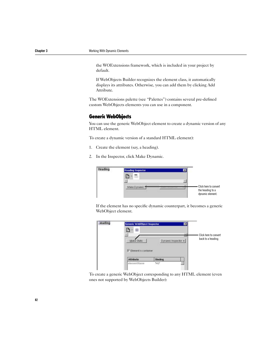 Generic webobjects | Apple WebObjects 3.5 Tools And Techniques User Manual | Page 82 / 88