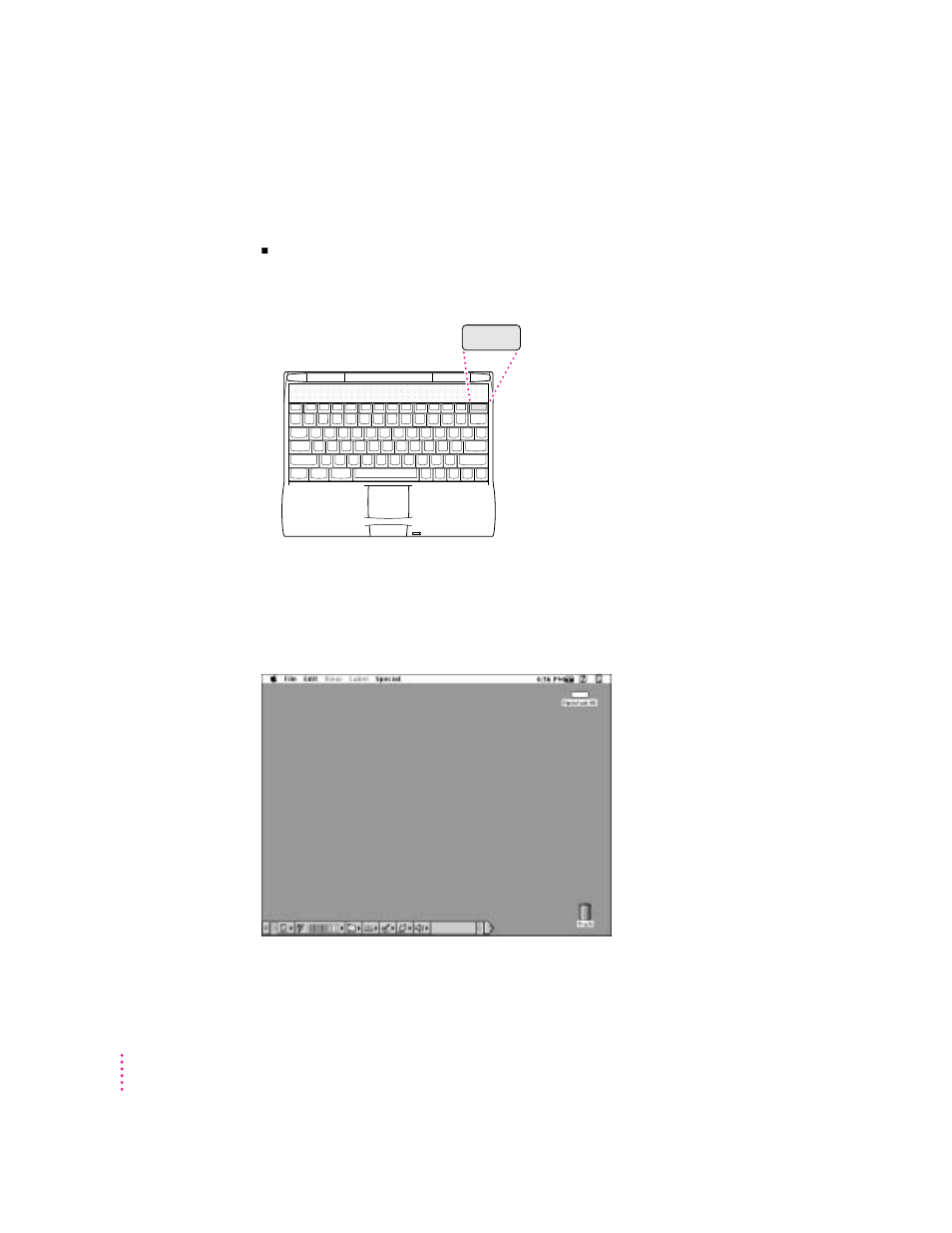 Turning the computer on | Apple Macintosh PowerBook 1400 User Manual | Page 12 / 214