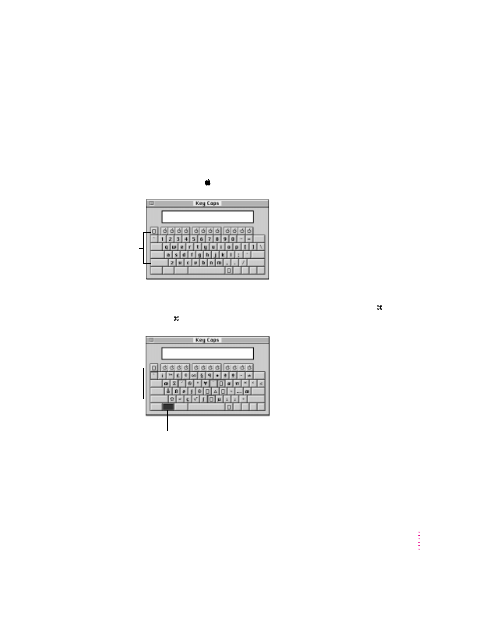 Typing special characters and symbols | Apple Macintosh PowerBook 1400 User Manual | Page 155 / 214