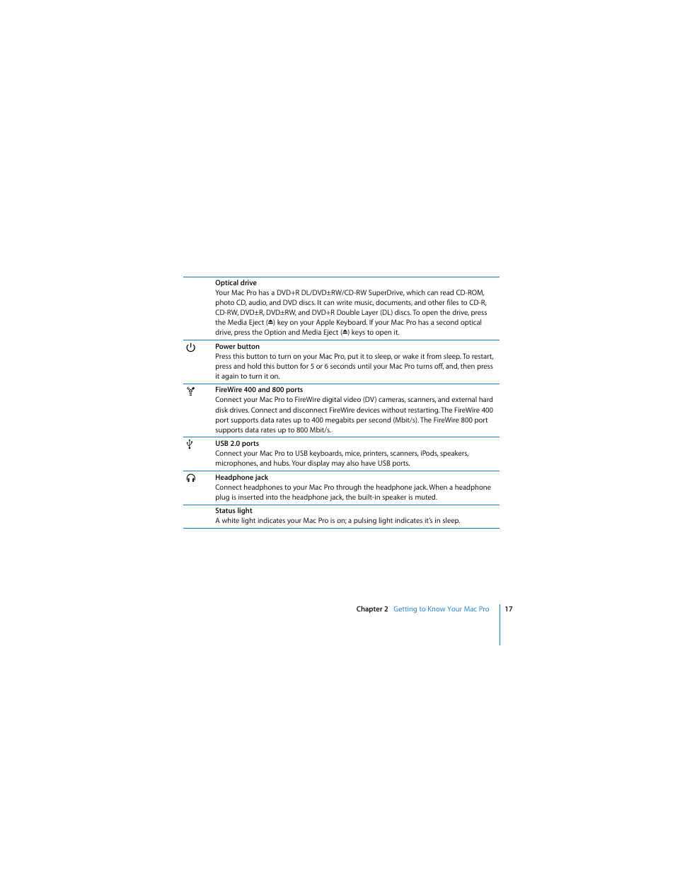 Apple Mac Pro (8-core) User Manual | Page 17 / 92