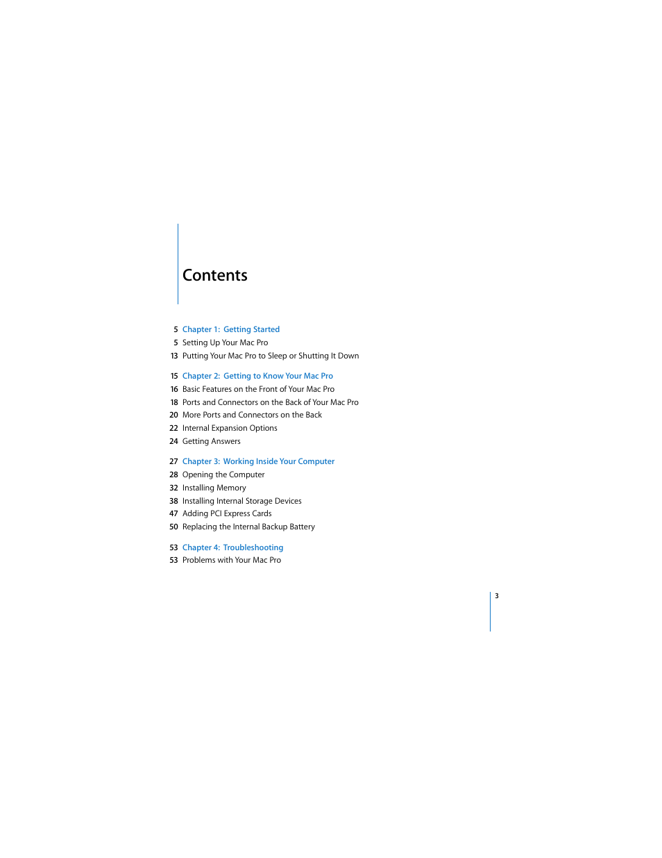 Apple Mac Pro (8-core) User Manual | Page 3 / 92