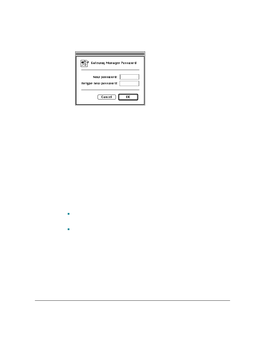 Changing or removing a password | Apple IP (AppleShare IP) Gateway User Manual | Page 60 / 87