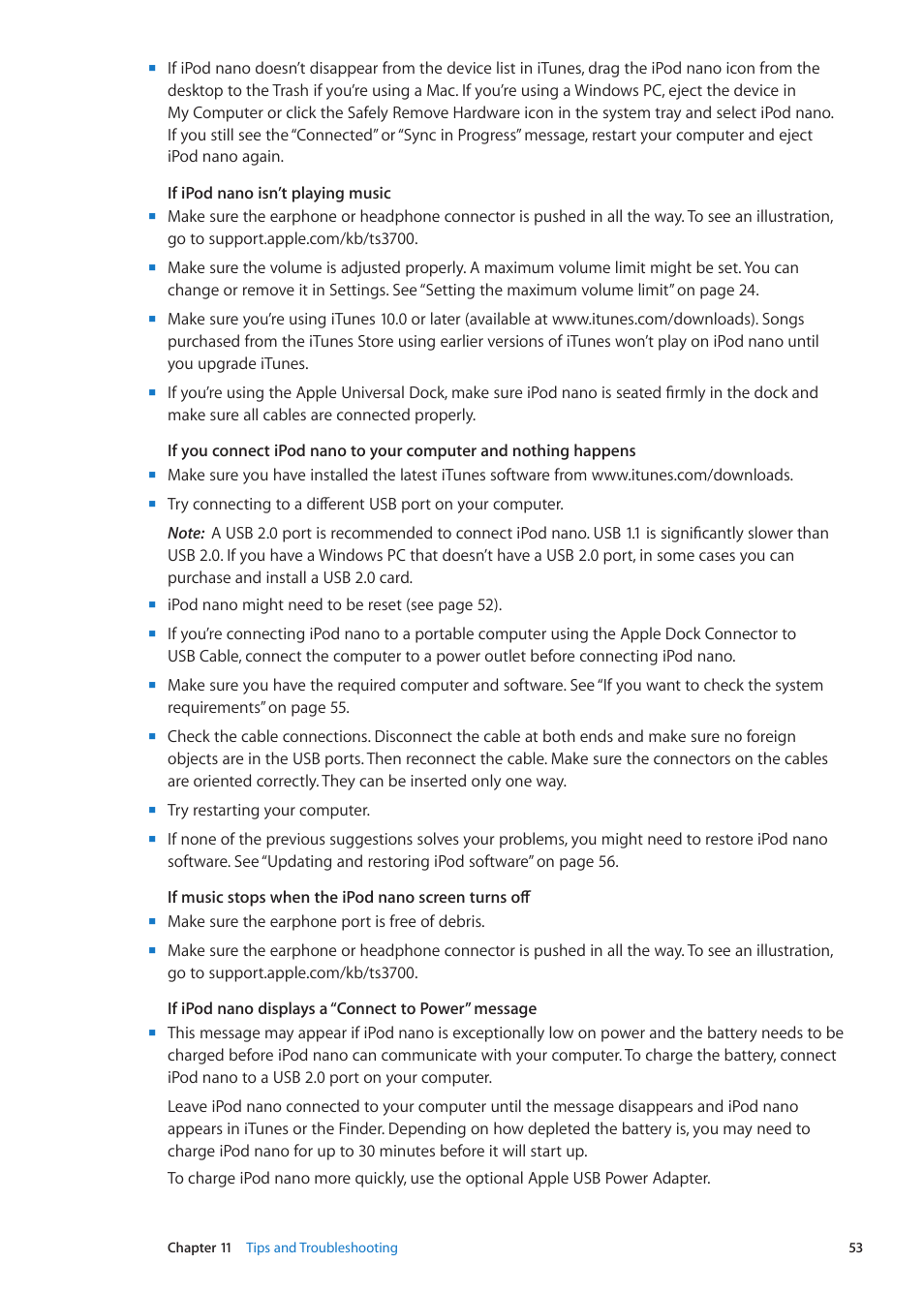 Apple iPod nano (6th generation) User Manual | Page 53 / 66