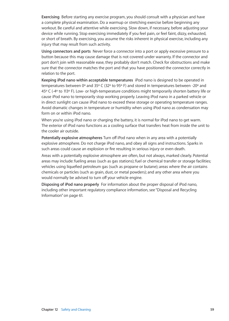 Apple iPod nano (6th generation) User Manual | Page 59 / 66
