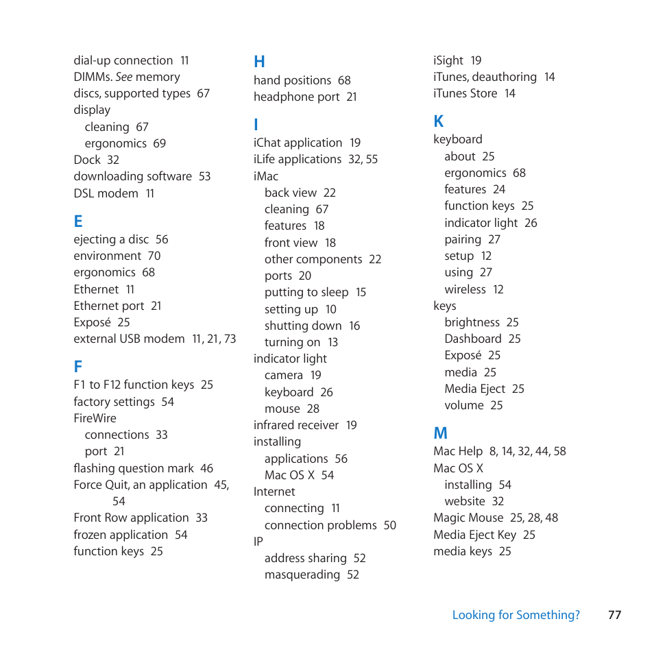 Apple iMac (21.5-inch and 27-inch, Mid 2010) User Manual | Page 77 / 80