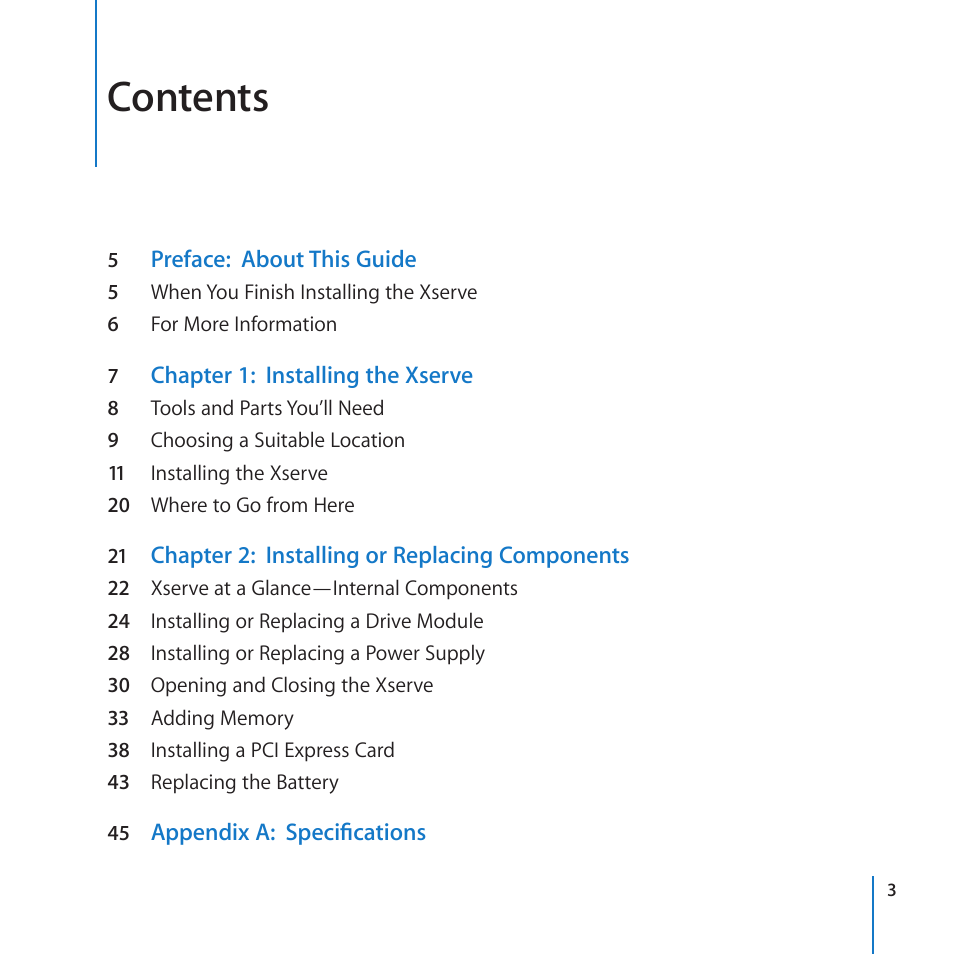 Apple Xserve (Early 2009) User Manual | Page 3 / 60