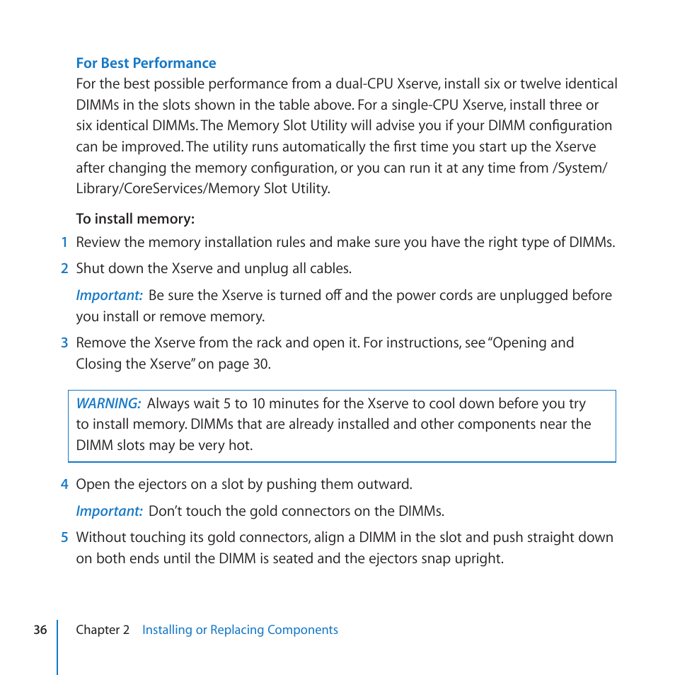 Apple Xserve (Early 2009) User Manual | Page 36 / 60