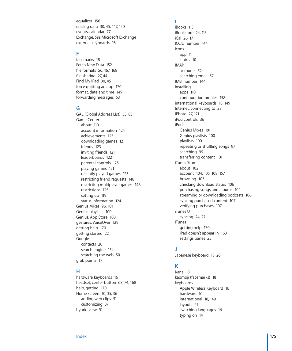 Apple iPad iOS 4.2 User Manual | Page 175 / 181