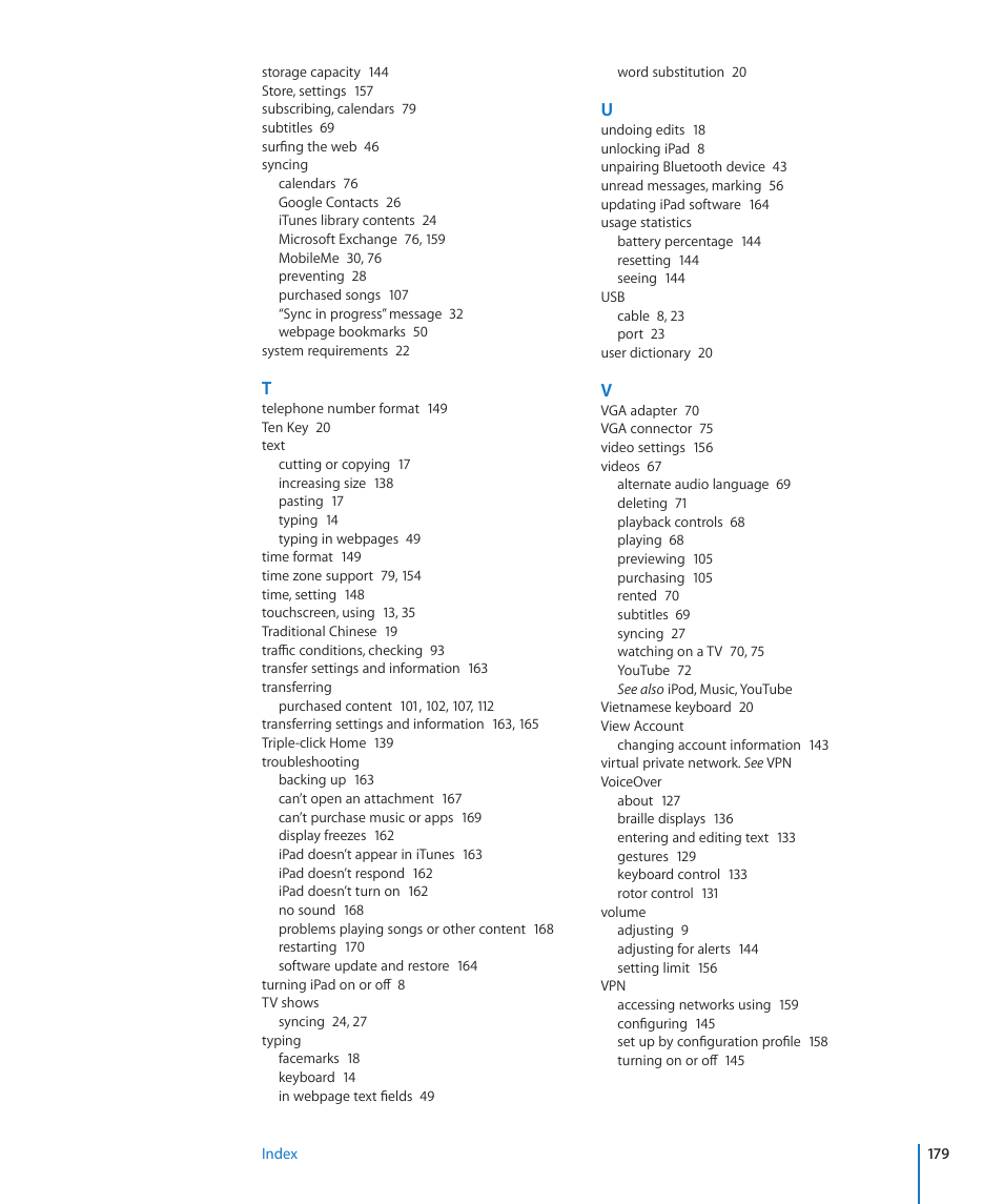 Apple iPad iOS 4.2 User Manual | Page 179 / 181