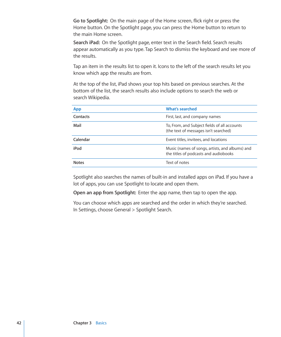 Apple iPad iOS 4.2 User Manual | Page 42 / 181