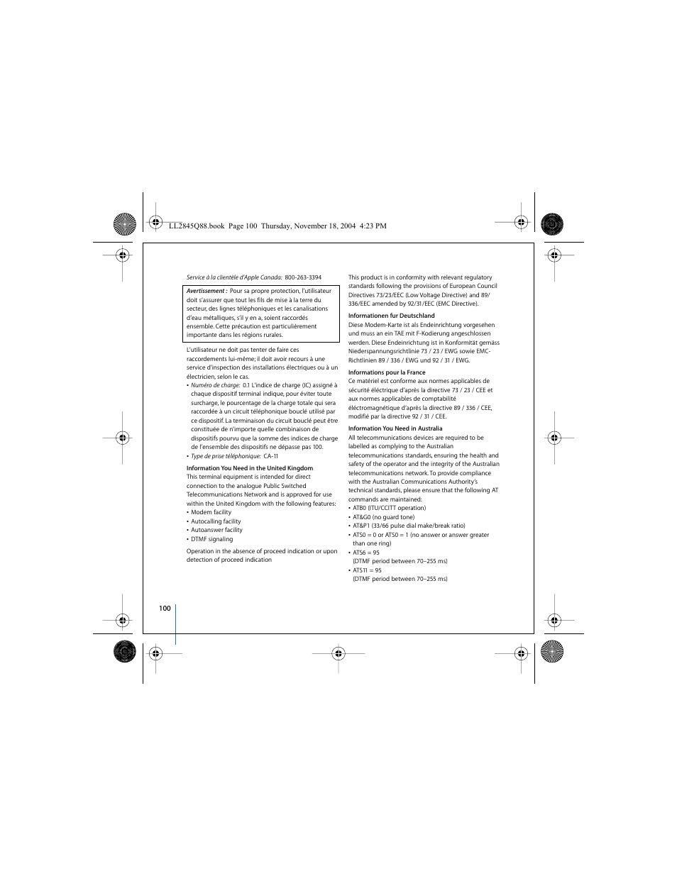 Apple Mac mini (original) User Manual | Page 100 / 106