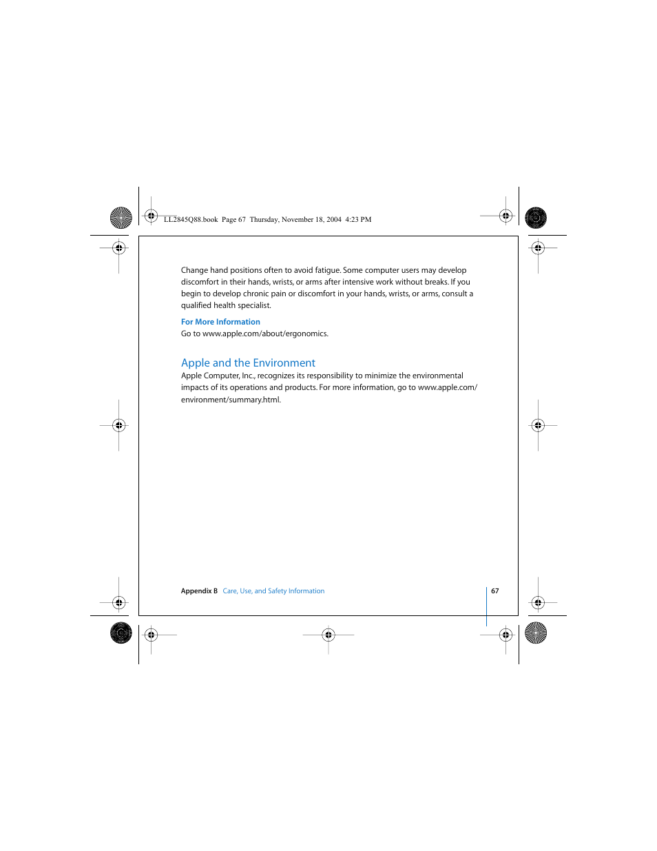 Apple and the environment | Apple Mac mini (original) User Manual | Page 67 / 106