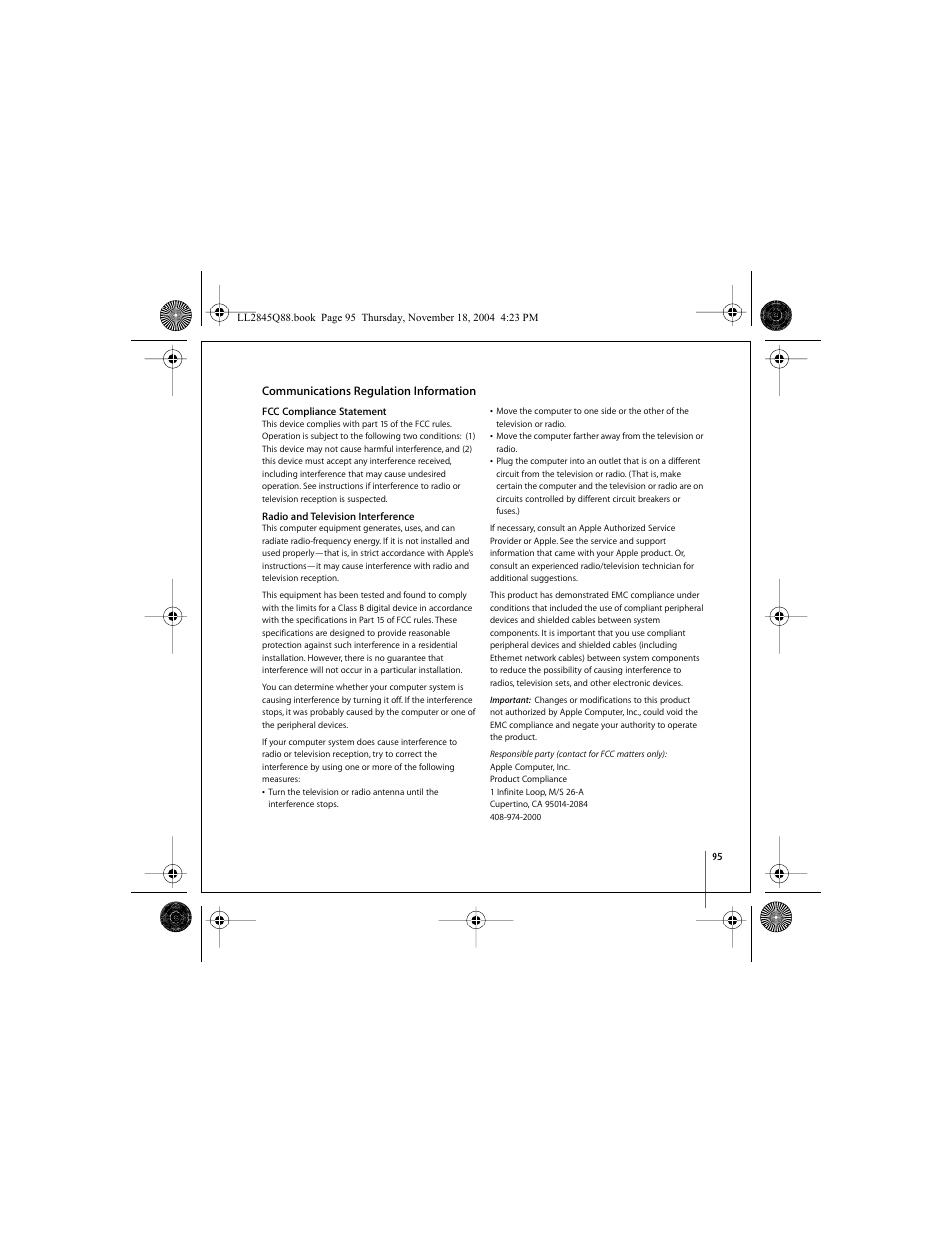 Communications regulation information | Apple Mac mini (original) User Manual | Page 95 / 106