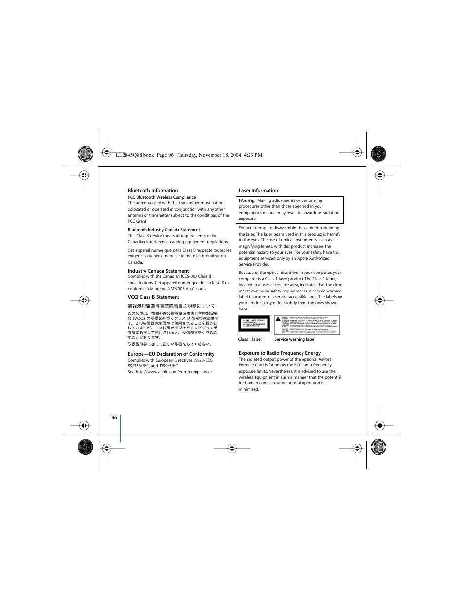 Apple Mac mini (original) User Manual | Page 96 / 106