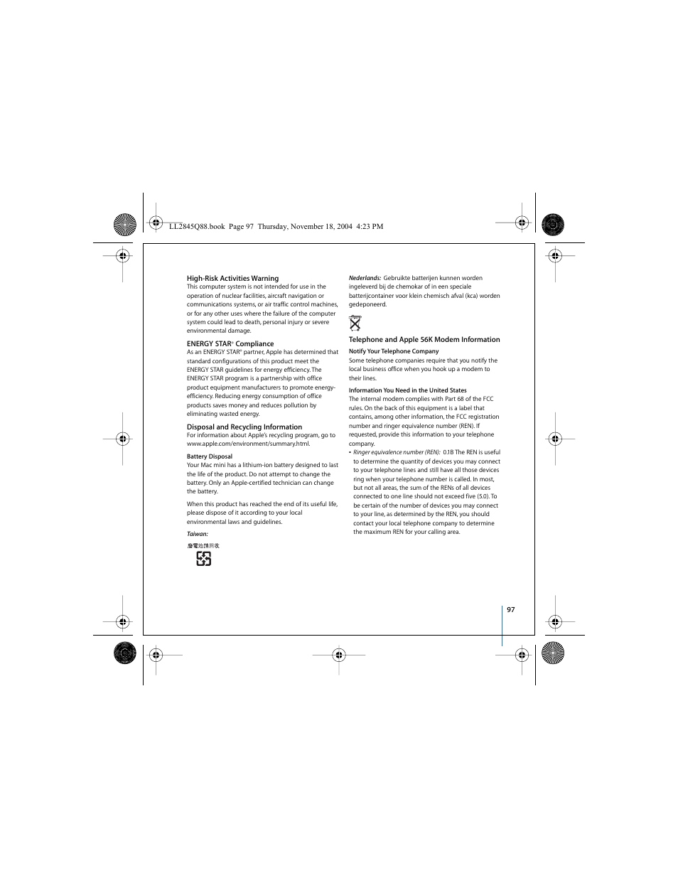Apple Mac mini (original) User Manual | Page 97 / 106