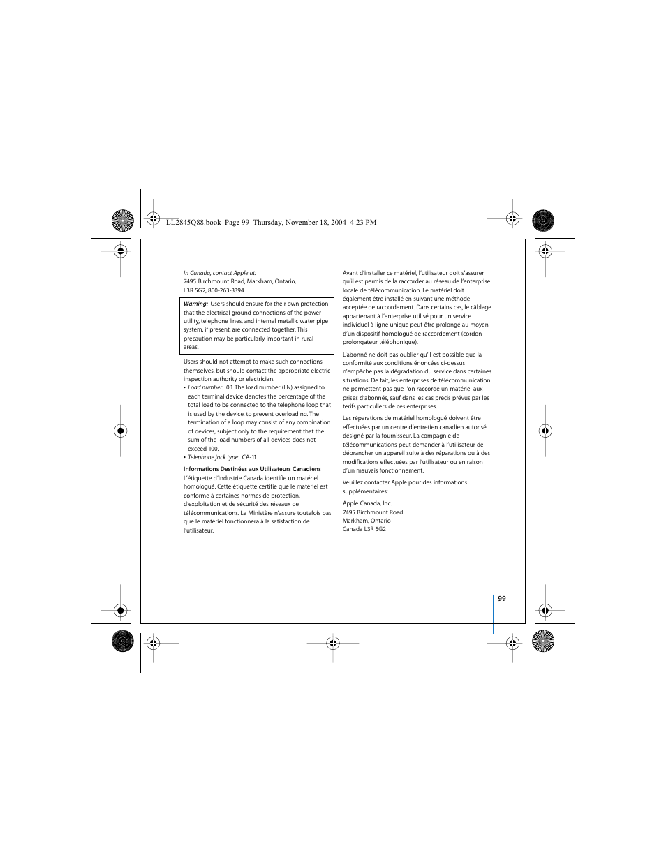 Apple Mac mini (original) User Manual | Page 99 / 106