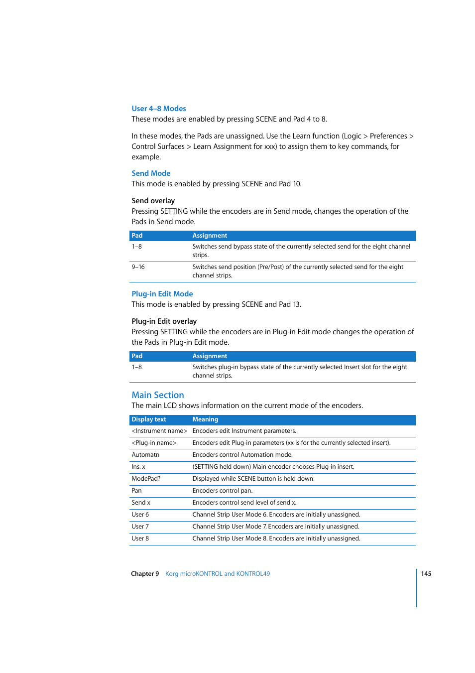 Main section | Apple Logic Express 7.2 User Manual | Page 145 / 255