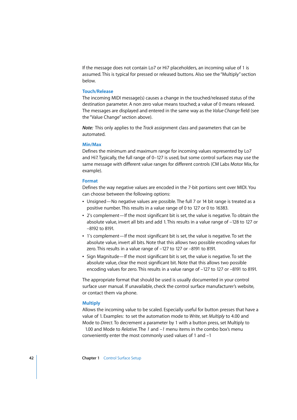 Apple Logic Express 7.2 User Manual | Page 42 / 255