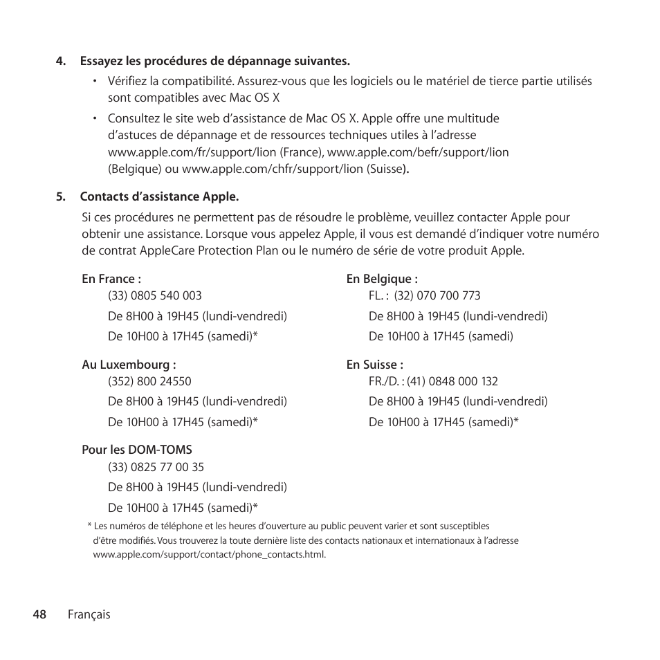 Apple AppleCare Protection Plan for Mac User Manual | Page 48 / 112