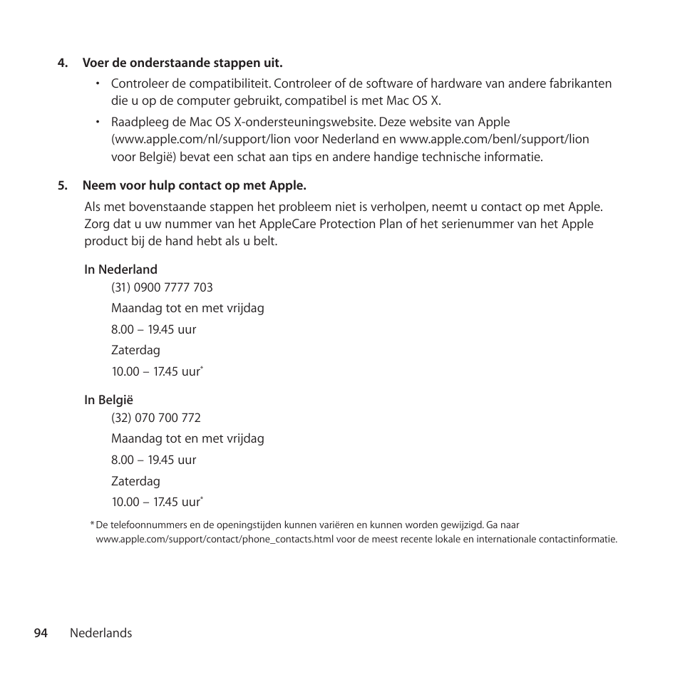 Apple AppleCare Protection Plan for Mac User Manual | Page 94 / 112