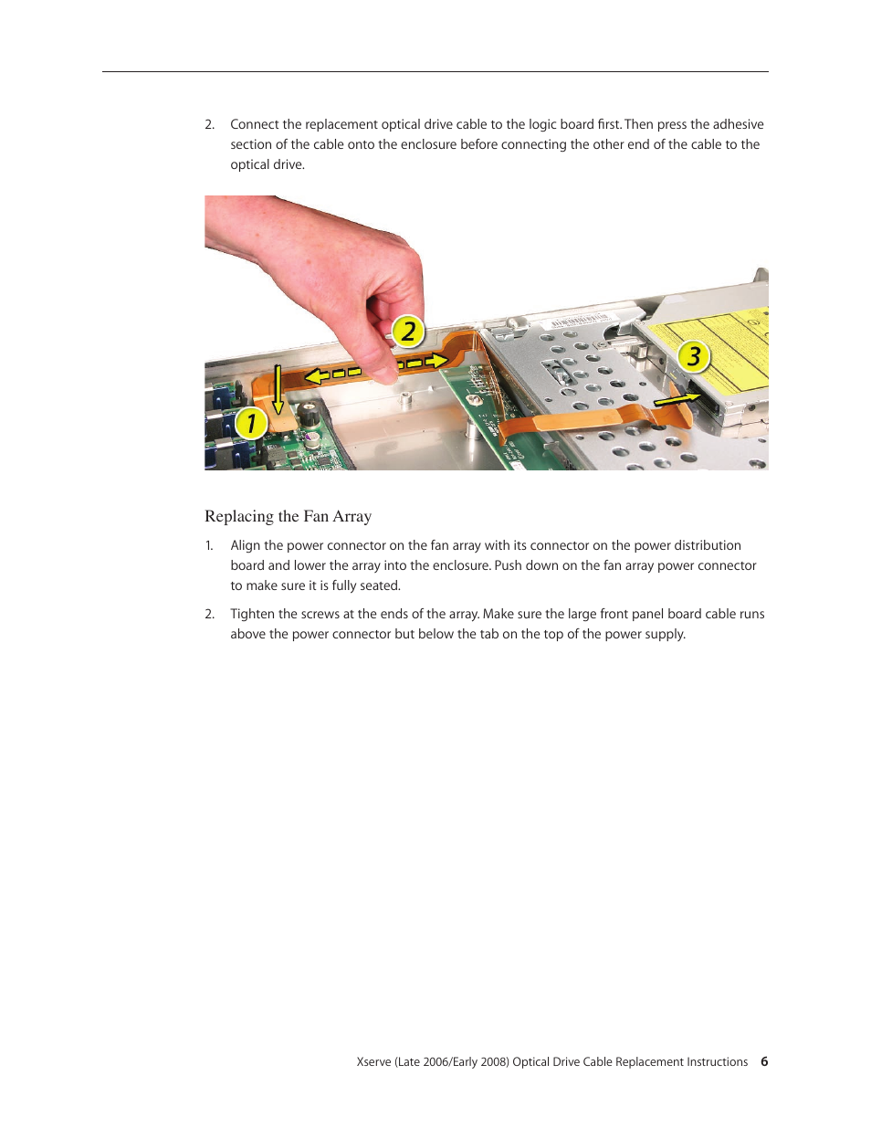 Apple Xserve (Early 2008) DIY Procedure for Optical Drive Cable User Manual | Page 6 / 8