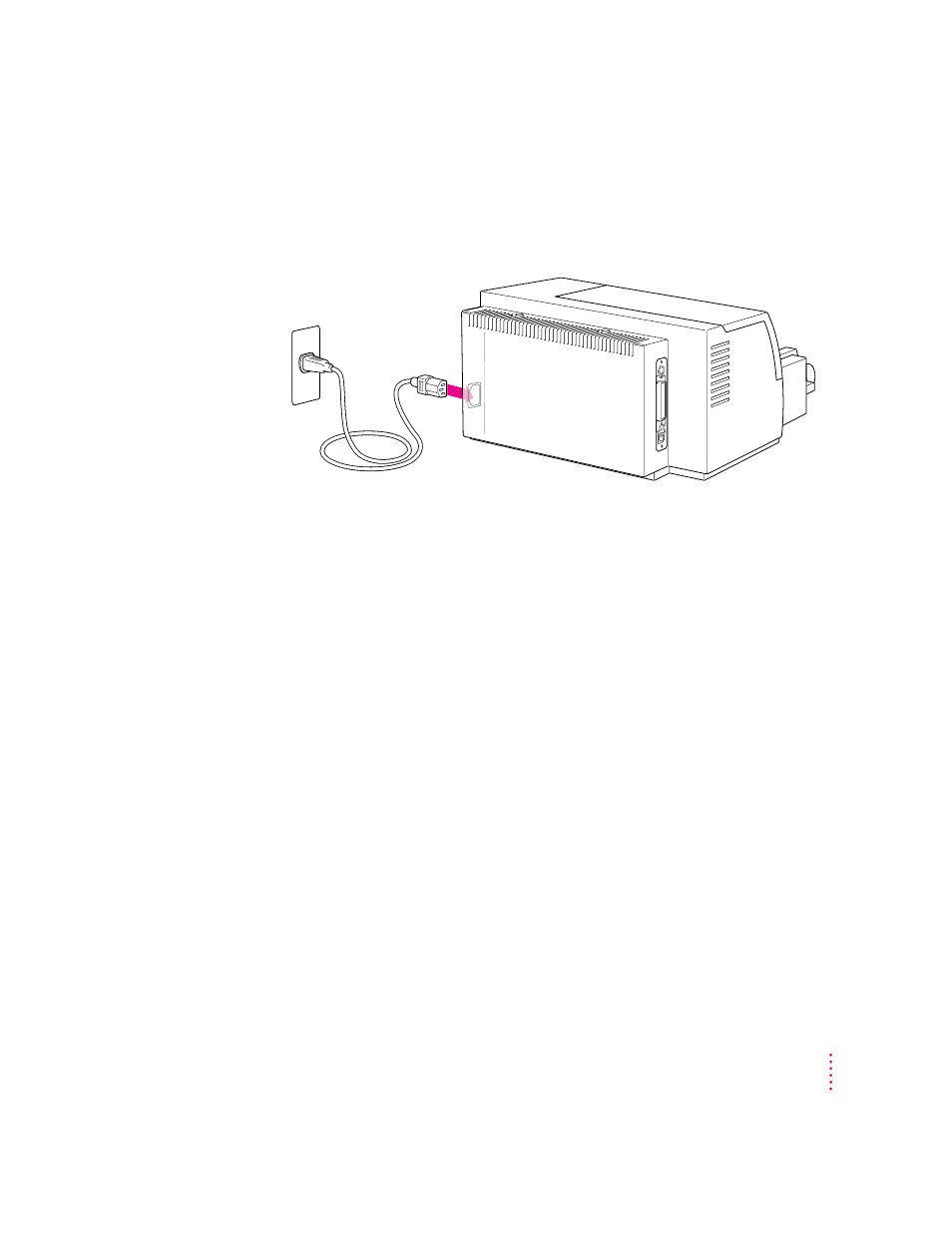 Plugging in the printer | Apple Color StyleWriter 6500 User Manual | Page 14 / 125