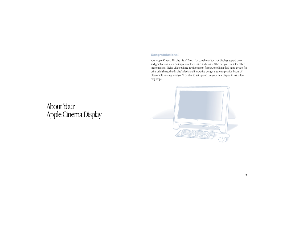 About your apple cinema display | Apple Cinema Display User Manual | Page 5 / 21